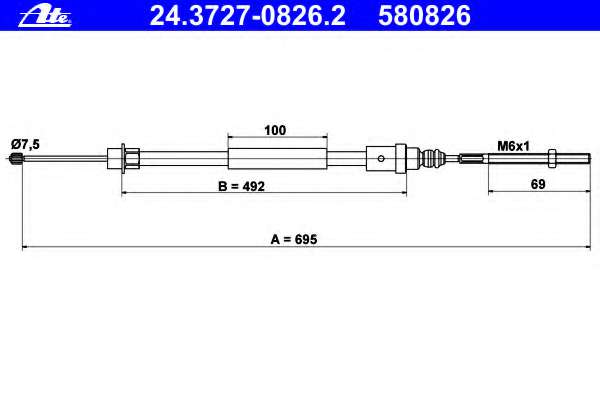 Трос, стояночная тормозная система