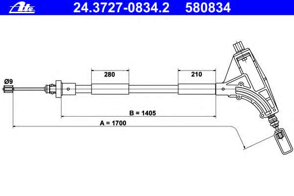 Трос, стояночная тормозная система
