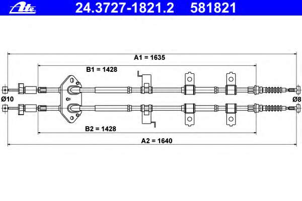 Трос, стояночная тормозная система
