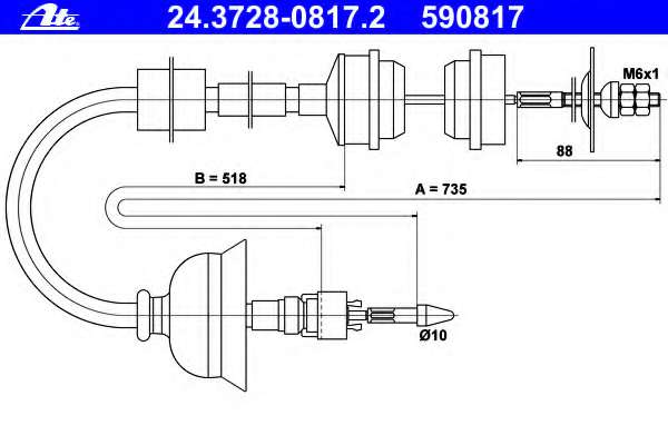 Трос, управление сцеплением