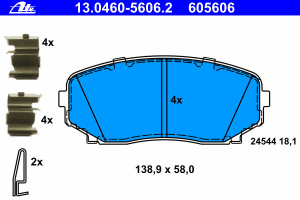 Колодки тормозные (задние) Mazda CX-7 2.2-2.5/CX-9 3.5/3.7 06-