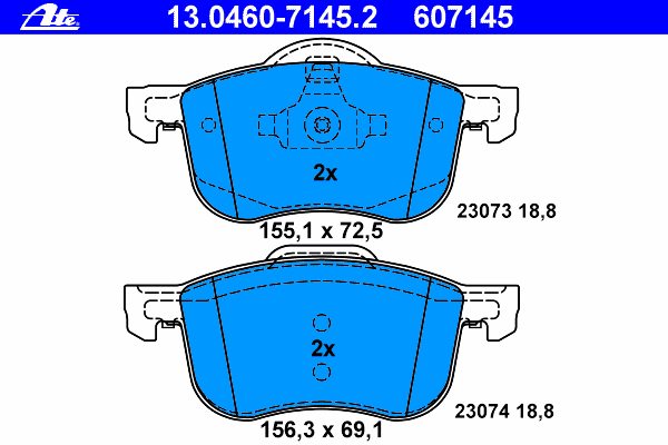 Колодки тормозные (передние) Volvo S60 00-10/S70 97-00/S80 98-06/V70 95-06/XC70 Cross Country 00-07