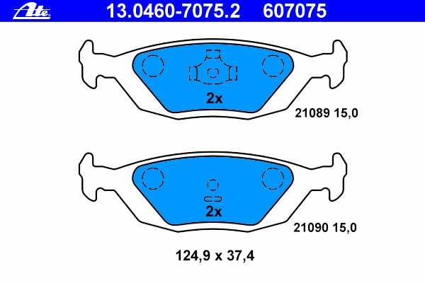 Комплект тормозных колодок, дисковый тормоз