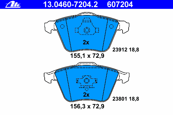 Колодки тормозные (передние) Ford Focus/Mazda 3/Volvo C30/C70/S40/V50/Opel Vectra C 05-14/V40 12-