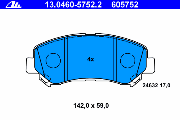 Колодки тормозные (передние) Nissan Qashqai/X-Trail 07- (Akebono)