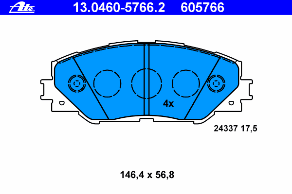 Колодки тормозные (передние) Toyota RAV4 2.0-3.5/Prius 1.8 05-