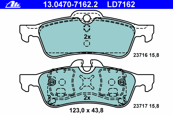 Комплект тормозных колодок, дисковый тормоз