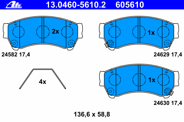 Колодки тормозные (передние) Mazda 6 07-13