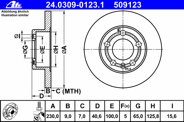 Диск тормозной (задний) Skoda Fabia/Octavia/VW Golf IV 98- (230x9) (с покрытием) PowerDisc