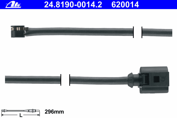 Датчик износа тормозных колодок (передних) Porsche Cayenne/VW Touareg 10- (L=296mm)