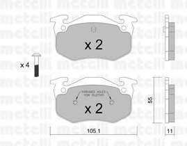 Комплект тормозных колодок, дисковый тормоз