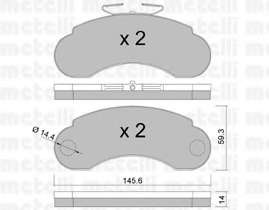 Комплект тормозных колодок, дисковый тормоз