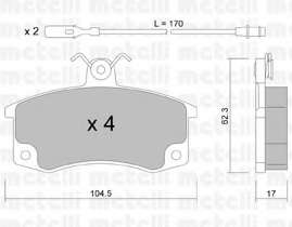 Комплект тормозных колодок, дисковый тормоз