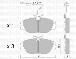 Комплект тормозных колодок, дисковый тормоз