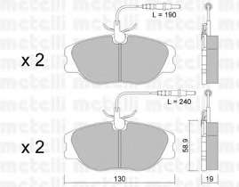 Колодки тормозные (передние) Citroen Jumpy/Evasion/Fiat Scudo/Peugeot Expert/806 95-06 (+датчики)
