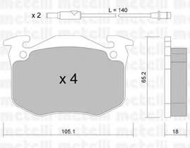 Комплект тормозных колодок, дисковый тормоз
