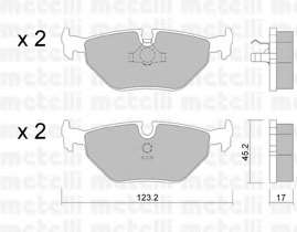 Колодки тормозные (задние) BMW 3 (E30/E36/E46) 90-98/ 5 (E34) -97 (Teves)