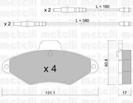 Комплект тормозных колодок, дисковый тормоз