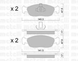 Колодки тормозные (передние) Peugeot 106/306/Citroen Xsara 93-05