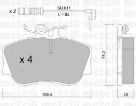 Комплект тормозных колодок, дисковый тормоз