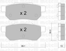 Комплект тормозных колодок, дисковый тормоз