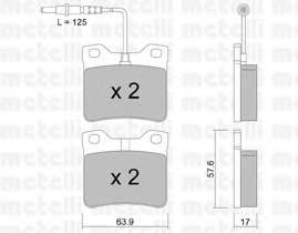 Колодки тормозные (задние) MB Vito (W638) TDI 96-03 (+датчики)