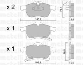 Колодки тормозные (передние) Opel Astra G 98-05/Zafira A 99-05