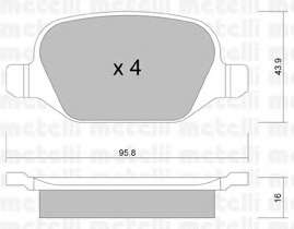 Колодки тормозные (задние) Fiat Linea/Lancia Lybra/Alfa Romeo 147/156 99-