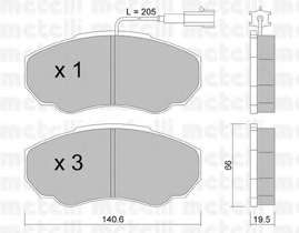 Колодки тормозные (передние) Citroen Jumper/Fiat Ducato/Peugeot Boxer 94- R15(с датчиком)