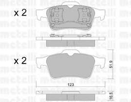 Колодки тормозные (задние) Renault Laguna II 01-07/Megane II 04-09/Espace IV/Nissan Primera 02-