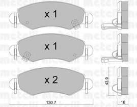 Колодки тормозные (передние) Subaru Justy 03-/Opel Agila 00-07