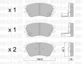 Комплект тормозных колодок, дисковый тормоз