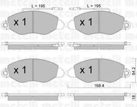 Колодки тормозные (передние) Nissan Cabstar E 98-06 (+датчики)