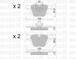 Колодки тормозные (задние) BMW 7 (E65/E66/E67) 01-08