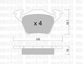 Колодки тормозные (задние) MB Vito (W638) CDI 96-03
