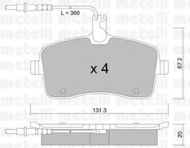 Колодки тормозные (передние) Peugeot 407 04- (+датчики)