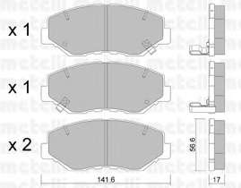Колодки тормозные (передние) Honda Accord VII 03-08/CR-V II 01-07/CR-V IV 13-/Civic IX/X 14-