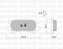 Колодки тормозные (задние) Lexus RX 03-08