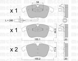 Колодки тормозные (передние) Audi A4 07-18/Audi A5 07-/Audi Q5 12-17 (+датчик)