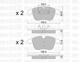 Колодки тормозные (передние) Jaguar S-Type/XF/XK/XJ 02-15