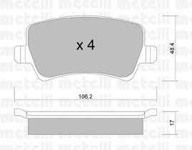 Колодки тормозные (задние) Ford Galaxy/S-Max 06-15/Volvo S60/S80/V60/V70/XC60/XC70 08-/Land Rover 11
