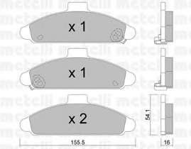 Комплект тормозных колодок, дисковый тормоз