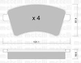 Колодки тормозные (передние) Renault Kangoo 08-