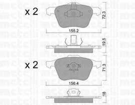 Колодки тормозные (передние) Volvo S60 00-10/V70 01-08/S80 01-06/XC90 02-14