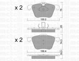 Комплект тормозных колодок, дисковый тормоз