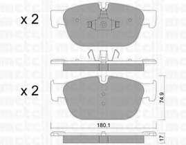 Колодки тормозные (передние) Citroen C5/C6/Peugeot 308/508 09- 