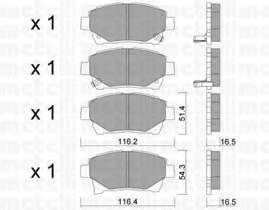 Комплект тормозных колодок, дисковый тормоз