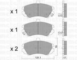 Колодки тормозные (передние) Hyundai Elantra 00-06
