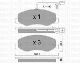 Колодки тормозные (задние) Renault Master III/Opel Movano/Nissan NV400 10- (+датчик)/(спарка)