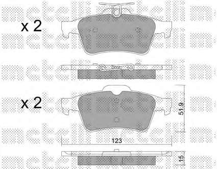 Комплект тормозных колодок, дисковый тормоз